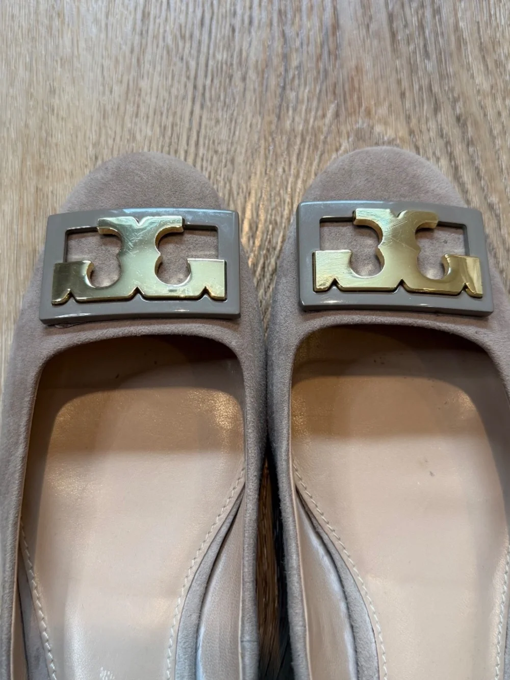 Tory Burch Gigi French Gray Suede Block Heel Pumps 6.5, In Original Box